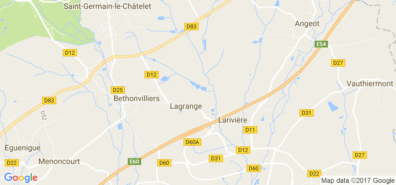 map de la ville de Grange