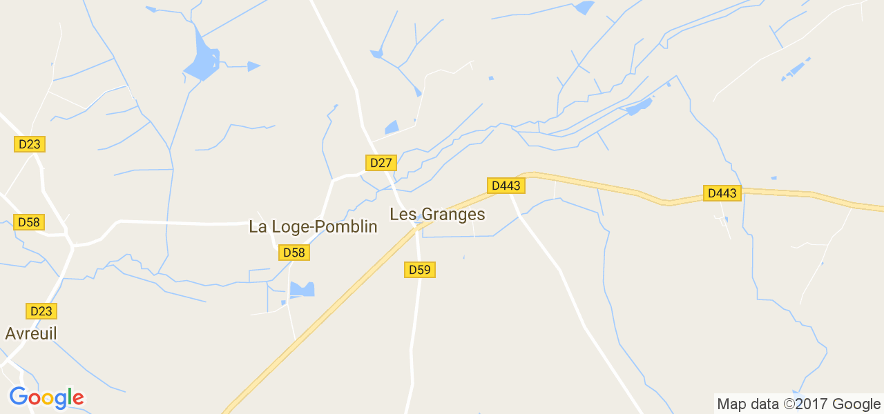 map de la ville de Granges