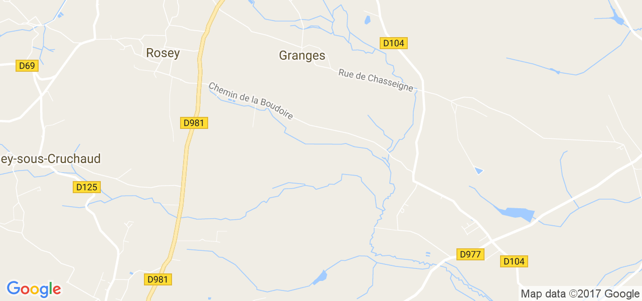 map de la ville de Granges