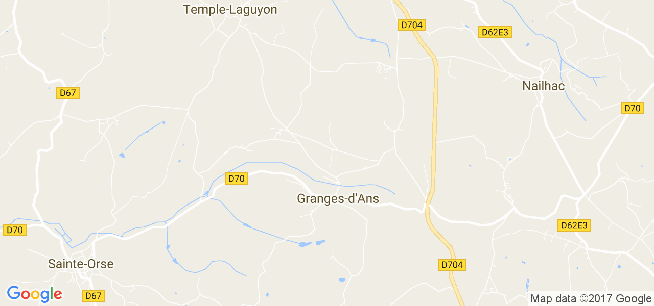 map de la ville de Granges-d'Ans