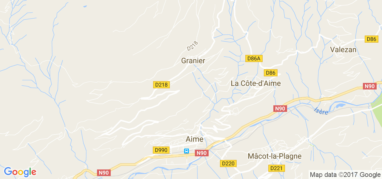 map de la ville de Granier