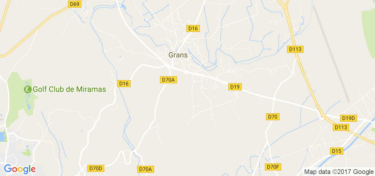 map de la ville de Grans