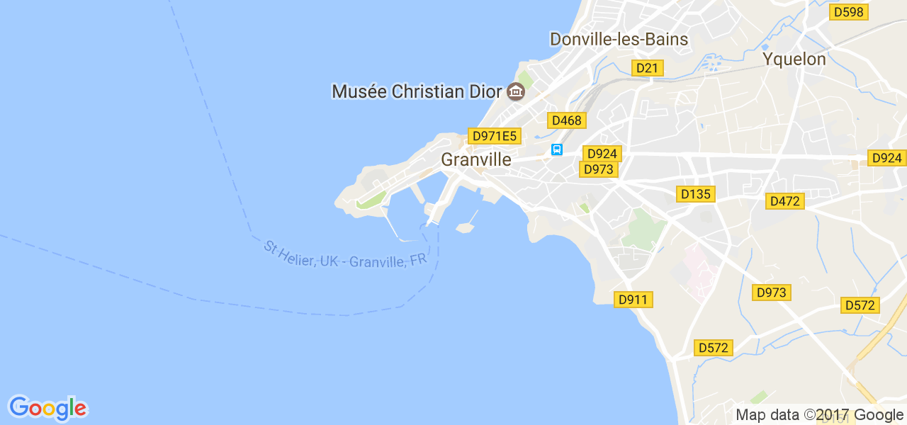 map de la ville de Granville