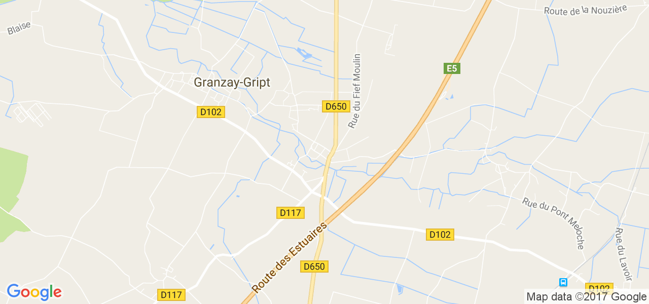 map de la ville de Granzay-Gript