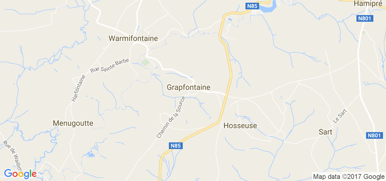 map de la ville de Grapfontaine