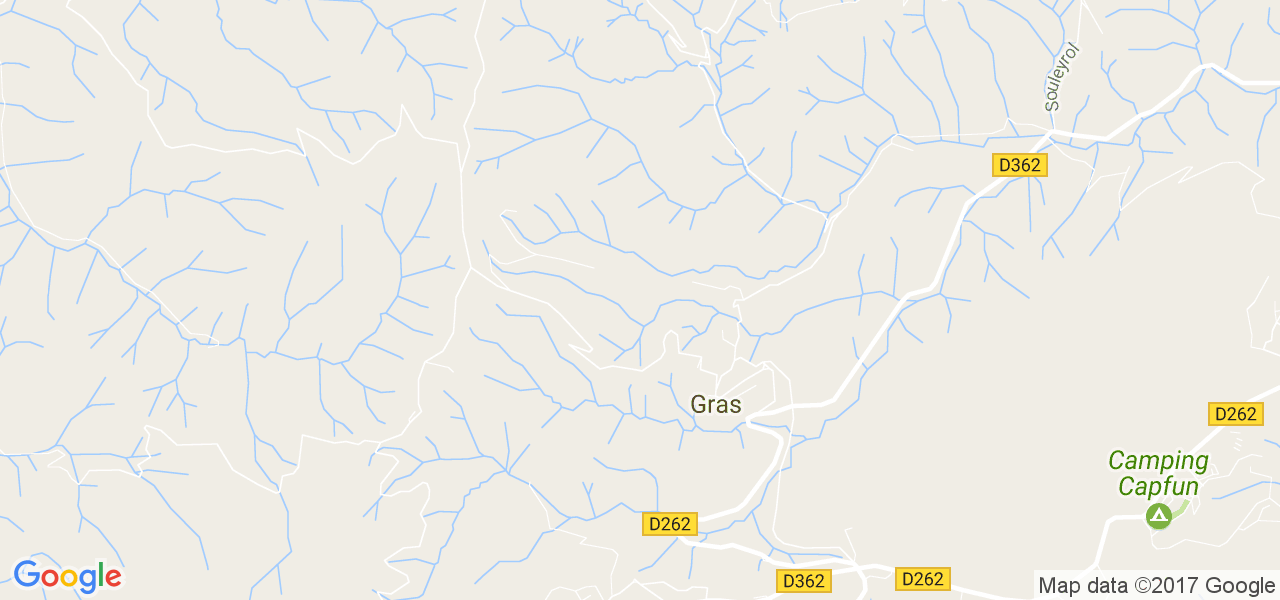 map de la ville de Gras