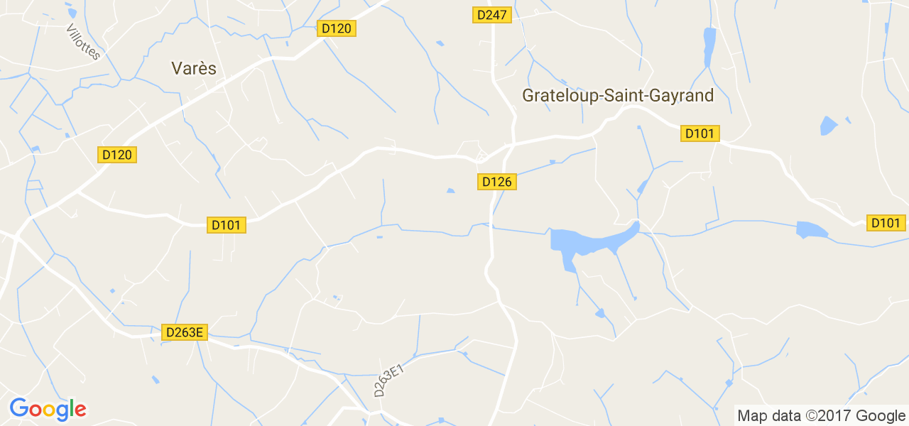 map de la ville de Grateloup-Saint-Gayrand