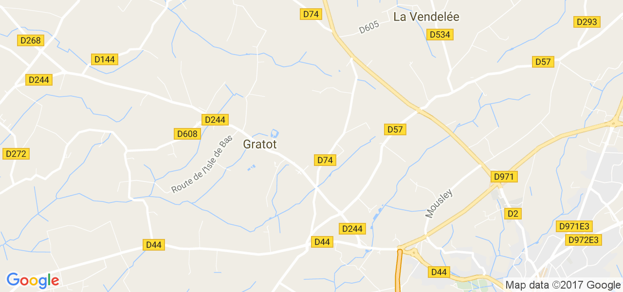 map de la ville de Gratot