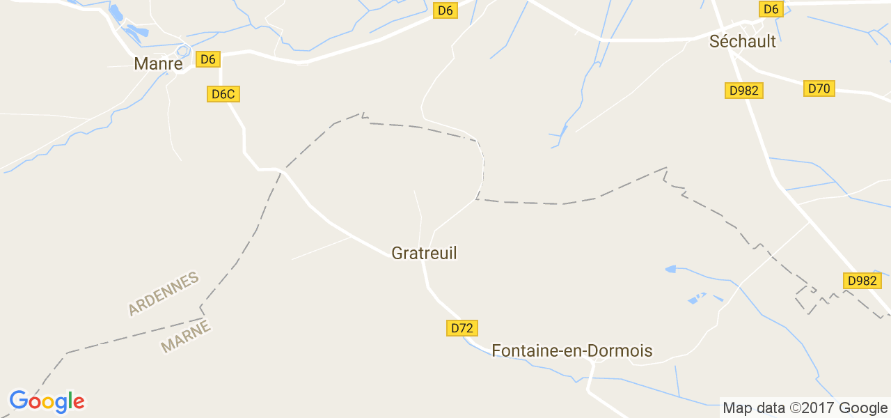 map de la ville de Gratreuil