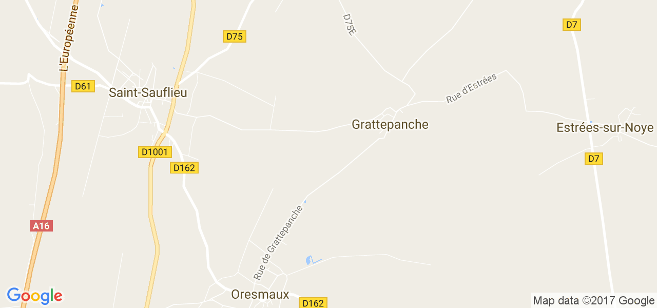 map de la ville de Grattepanche