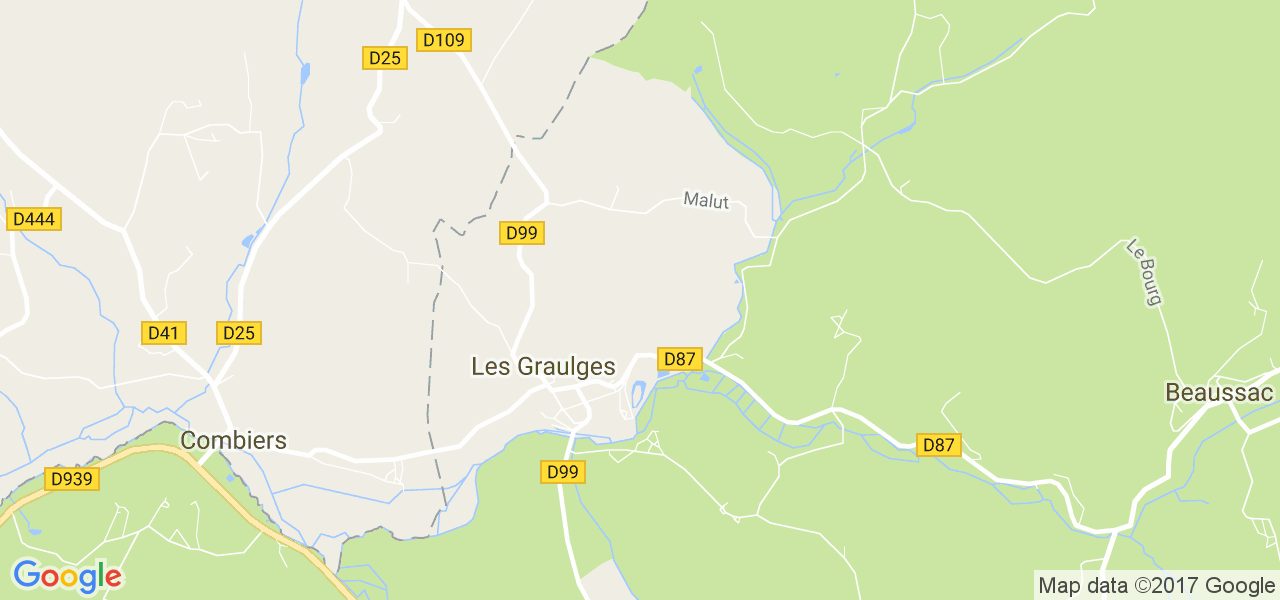 map de la ville de Graulges