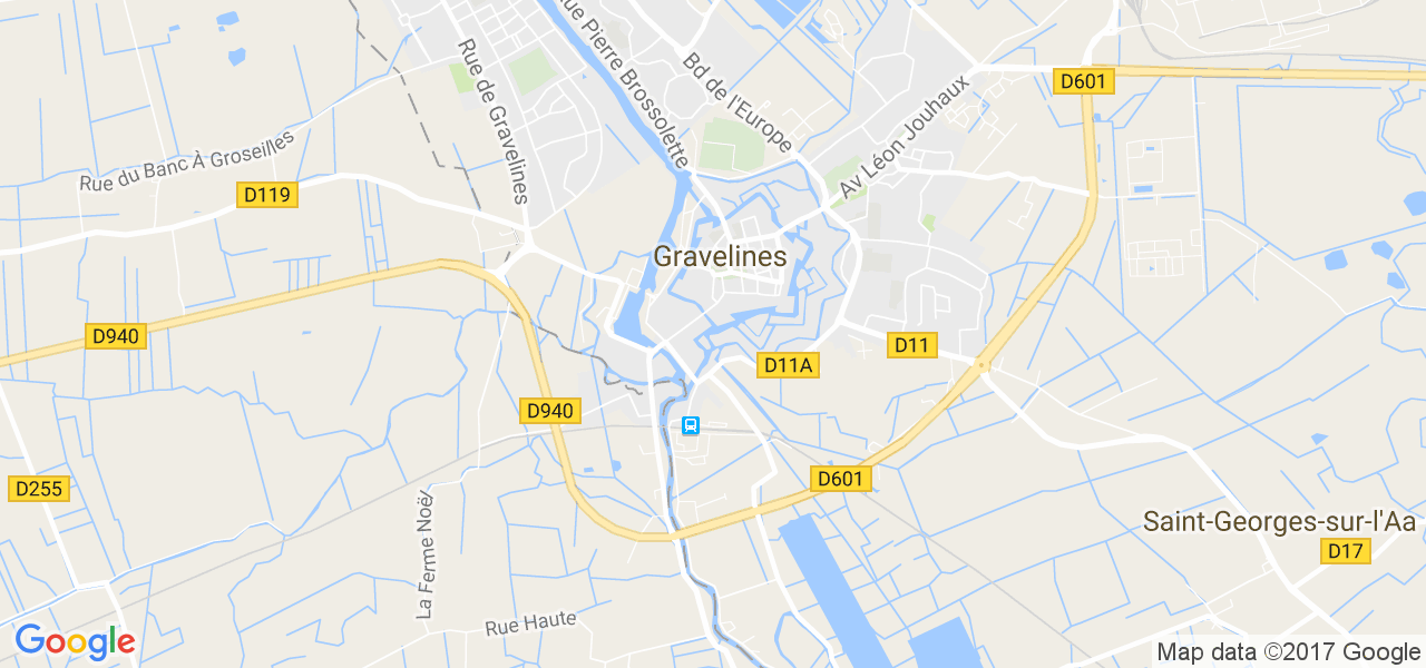 map de la ville de Gravelines