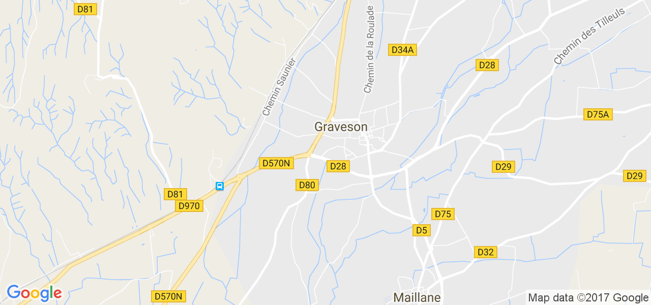 map de la ville de Graveson