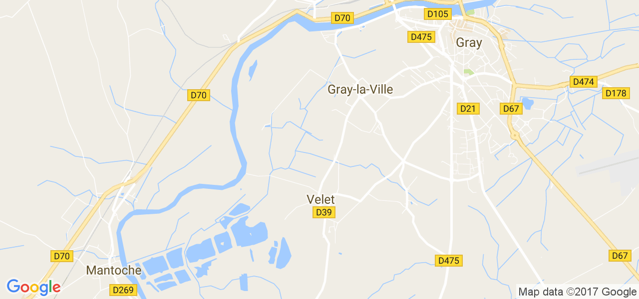 map de la ville de Gray-la-Ville