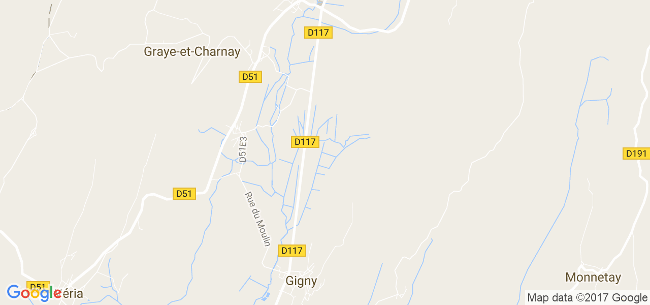 map de la ville de Graye-et-Charnay