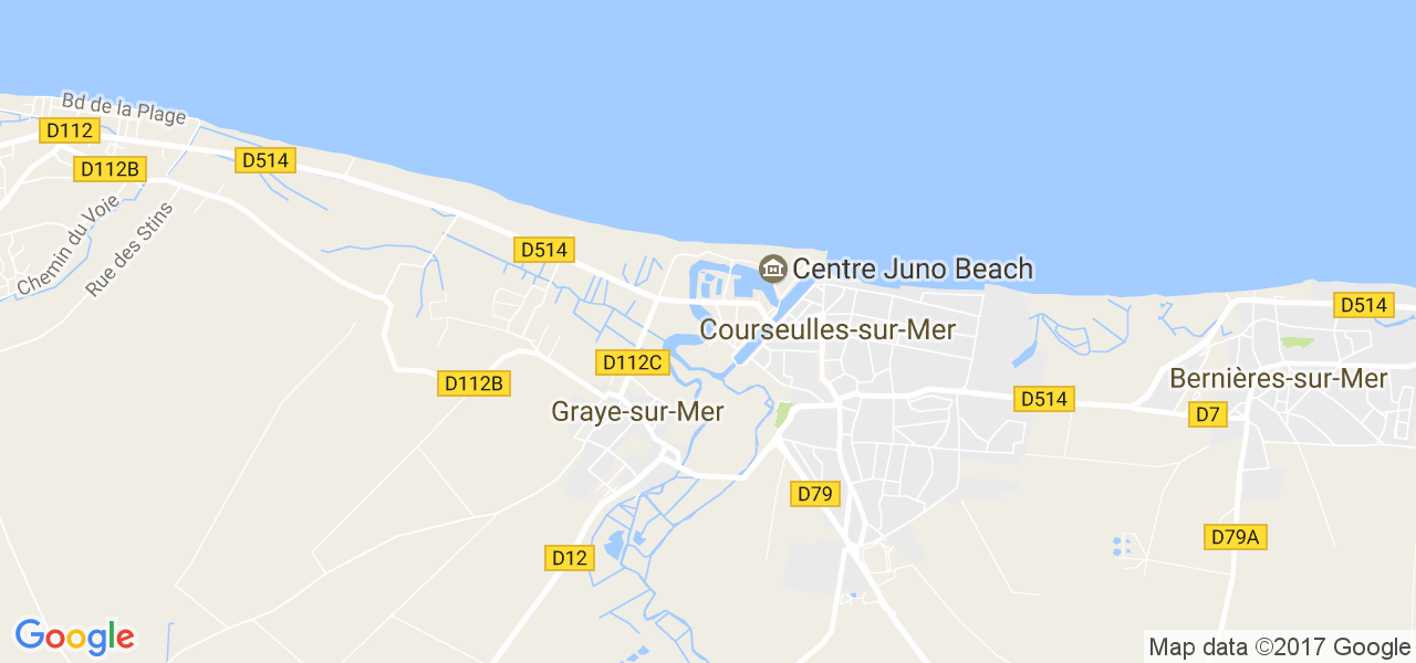 map de la ville de Graye-sur-Mer