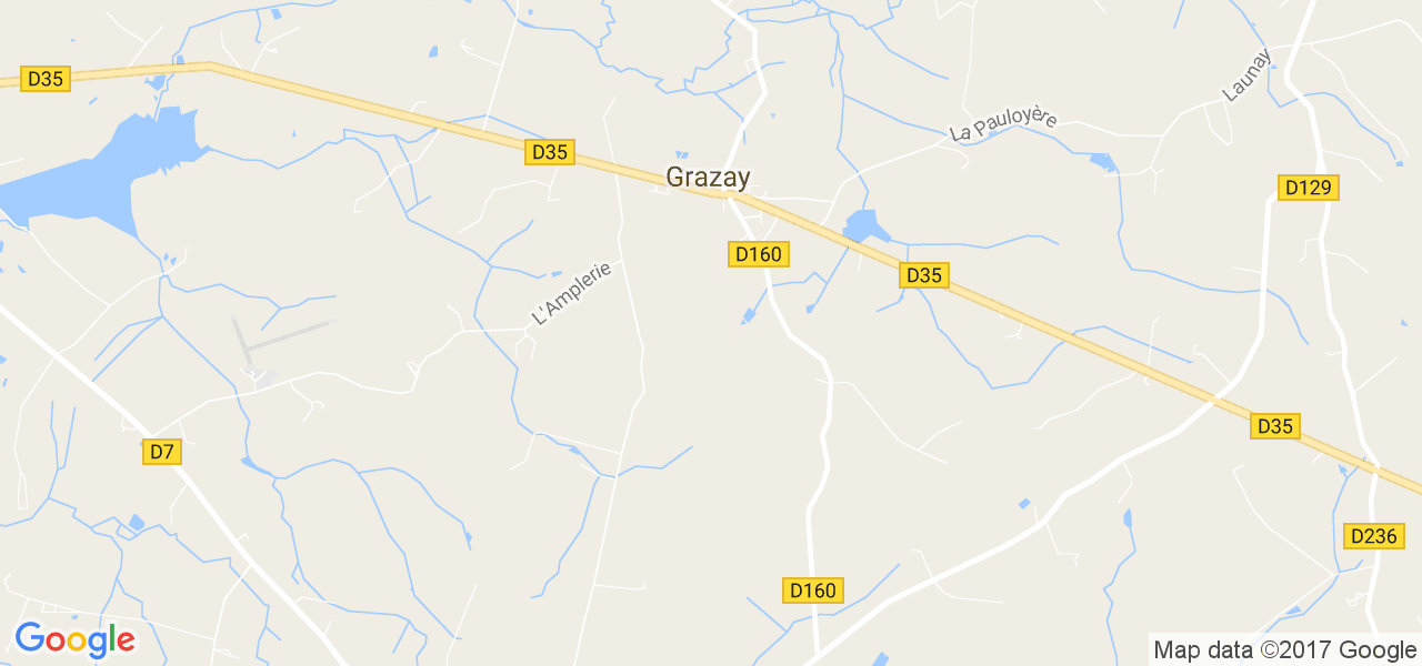 map de la ville de Grazay