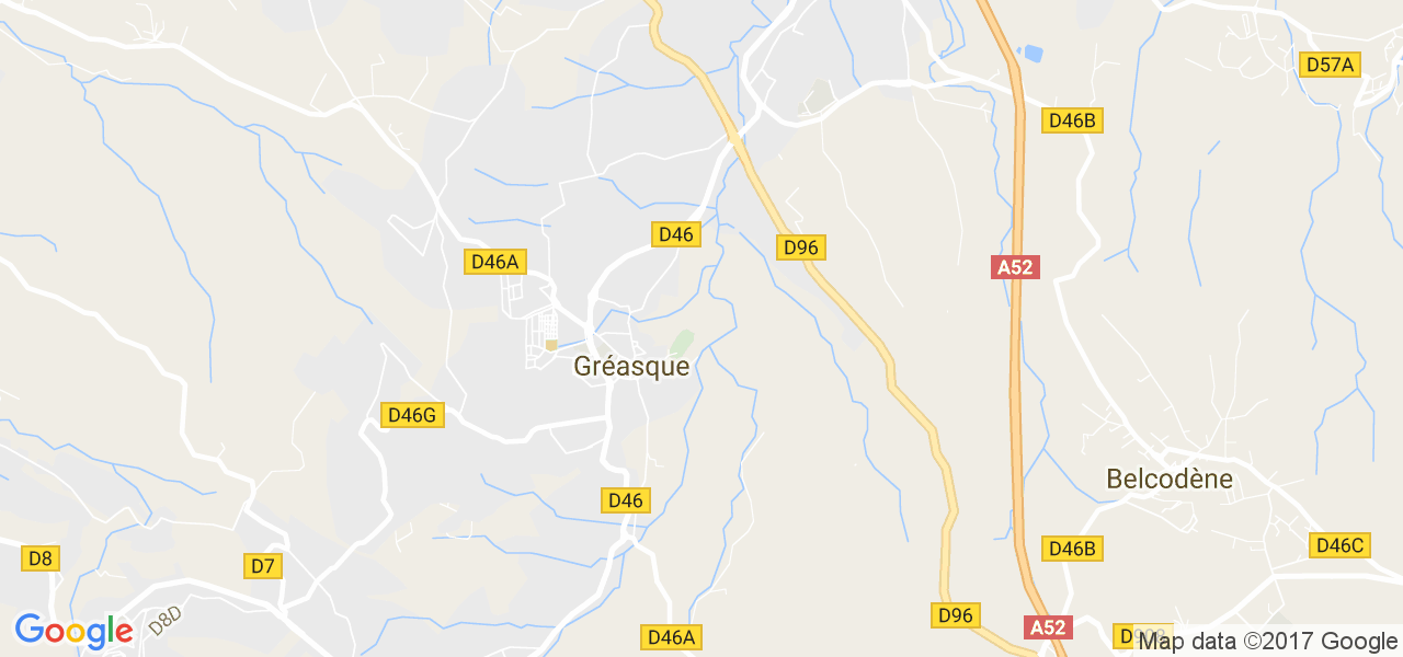 map de la ville de Gréasque
