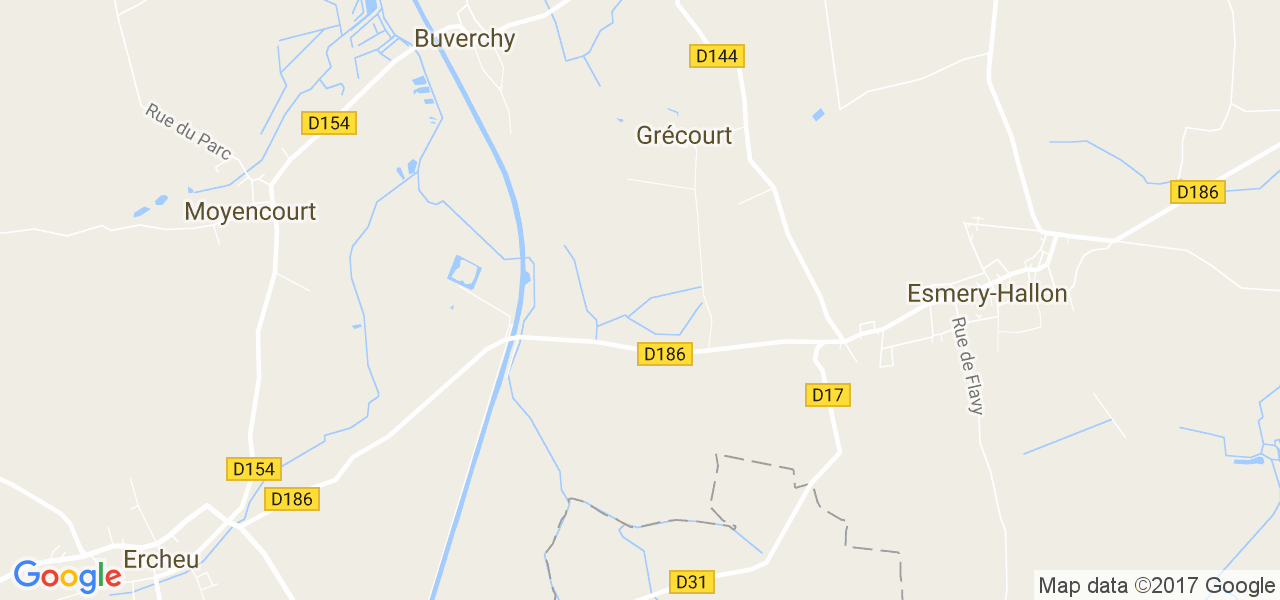 map de la ville de Grécourt