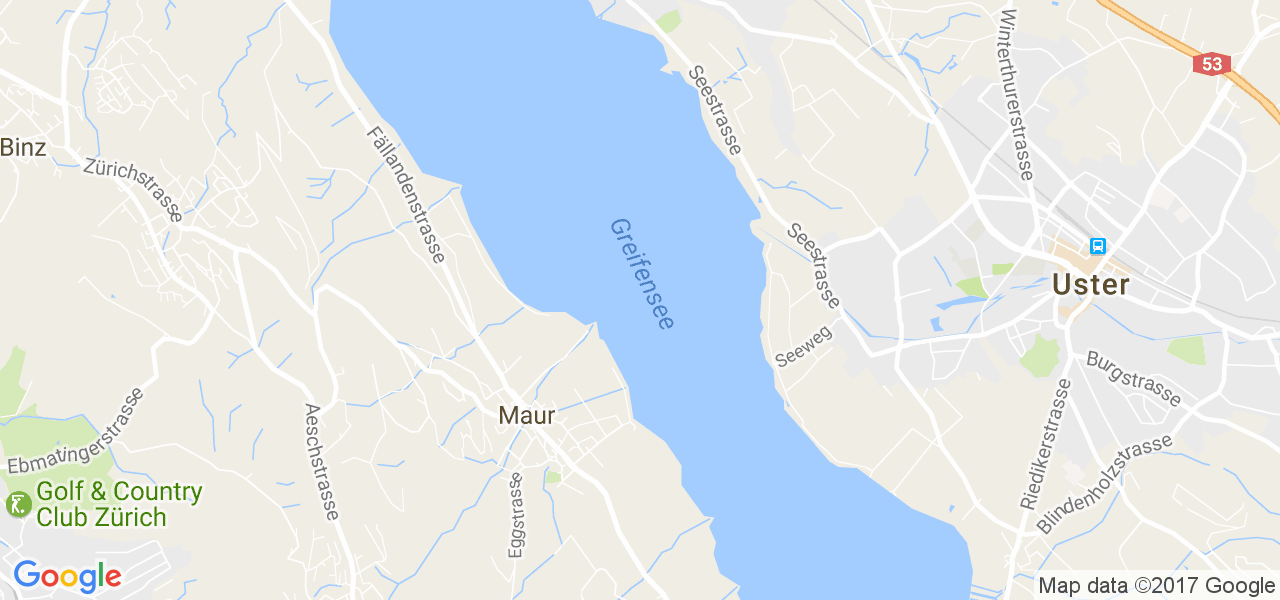 map de la ville de Greifensee