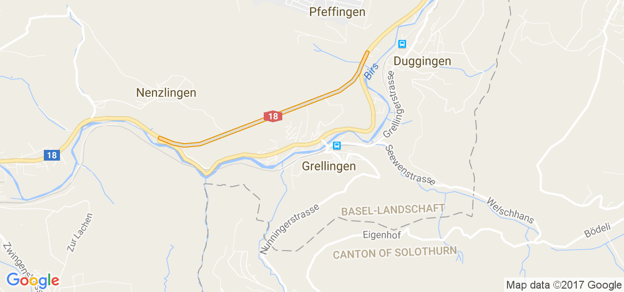 map de la ville de Grellingen