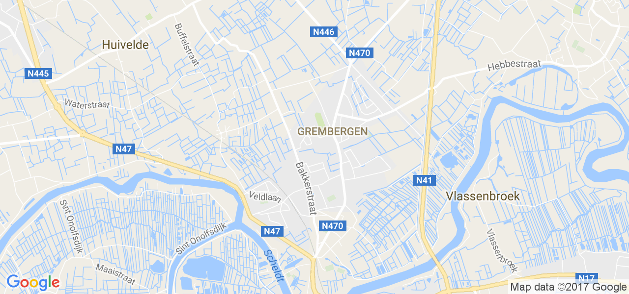 map de la ville de Grembergen