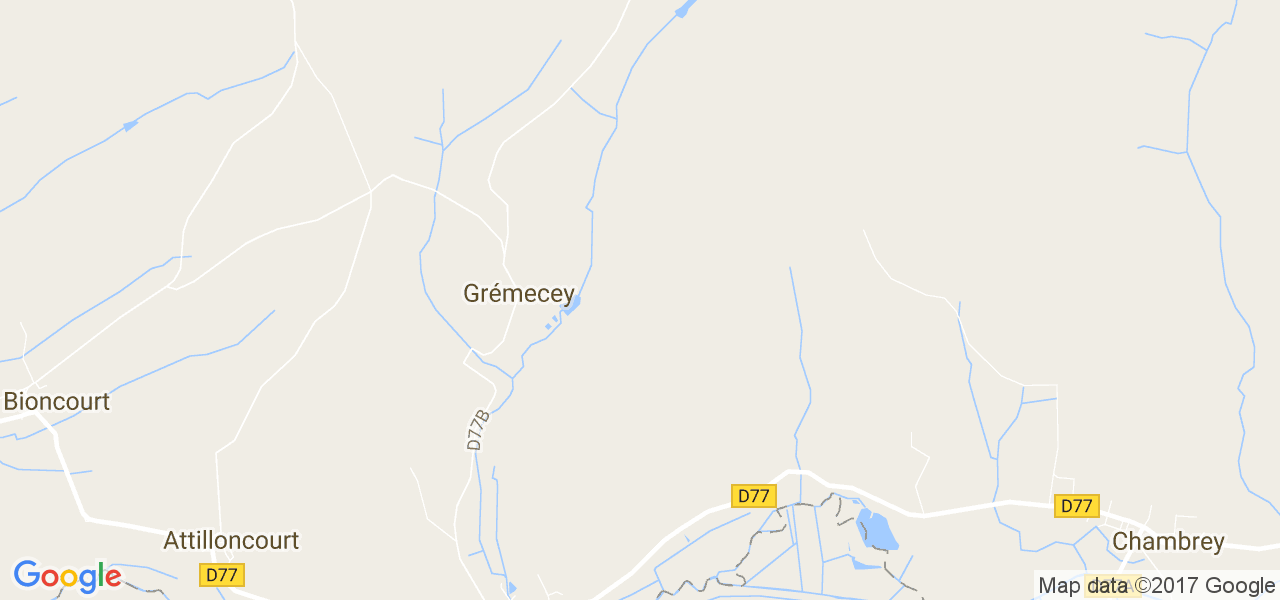 map de la ville de Grémecey