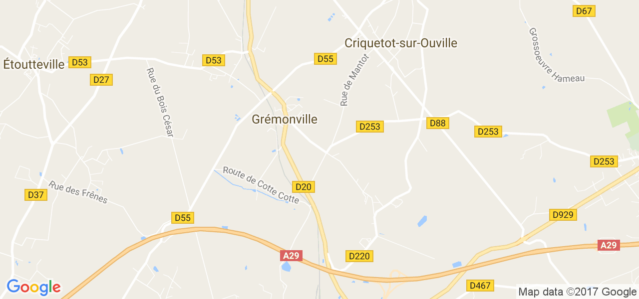 map de la ville de Grémonville