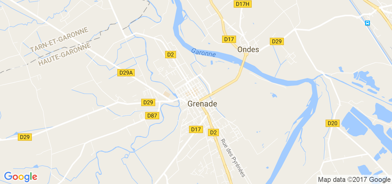 map de la ville de Grenade