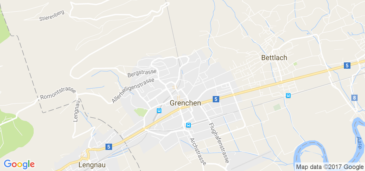 map de la ville de Grenchen