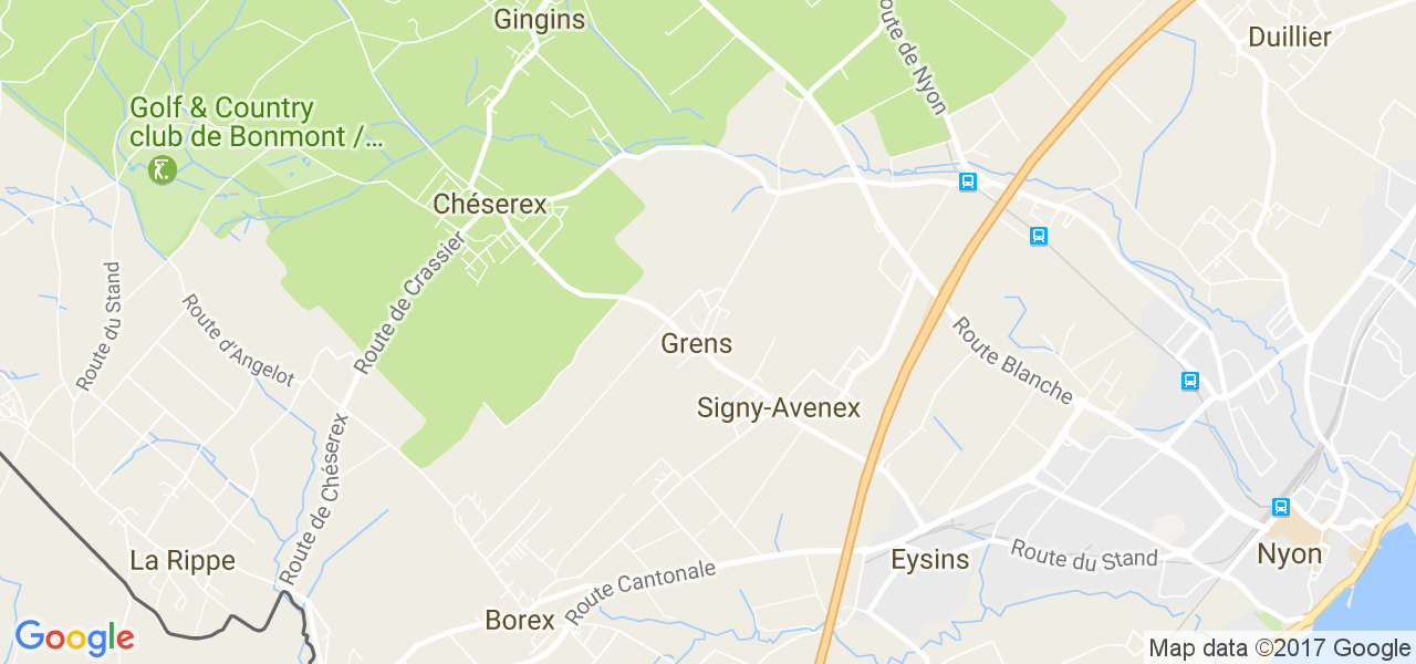 map de la ville de Grens