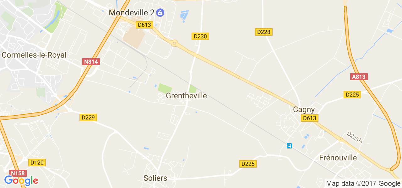 map de la ville de Grentheville