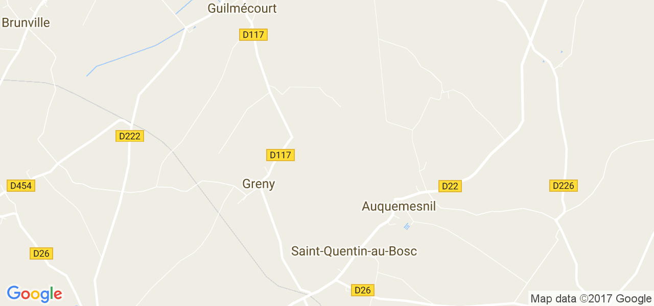 map de la ville de Greny