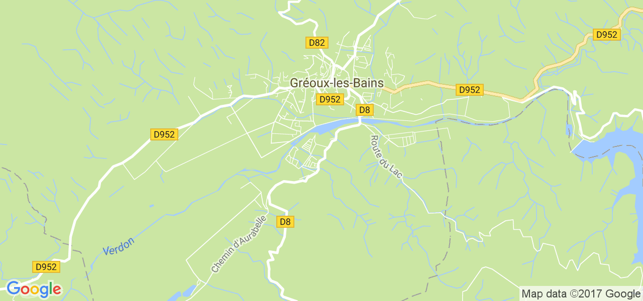 map de la ville de Gréoux-les-Bains