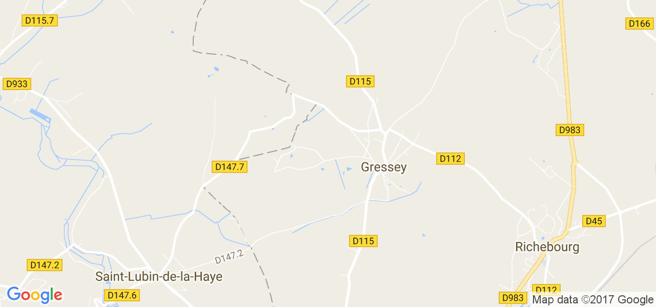 map de la ville de Gressey