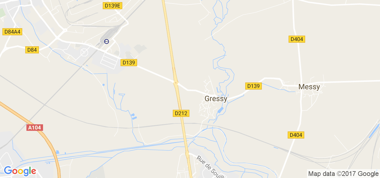 map de la ville de Gressy