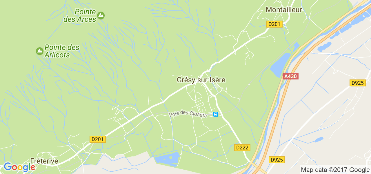 map de la ville de Grésy-sur-Isère