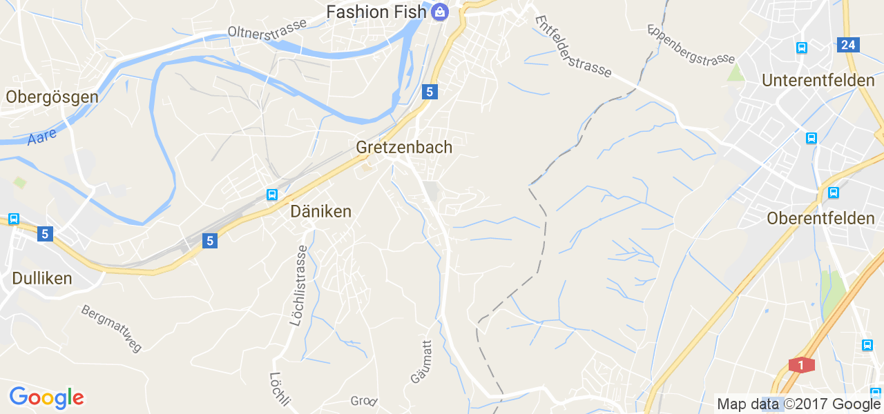 map de la ville de Gretzenbach