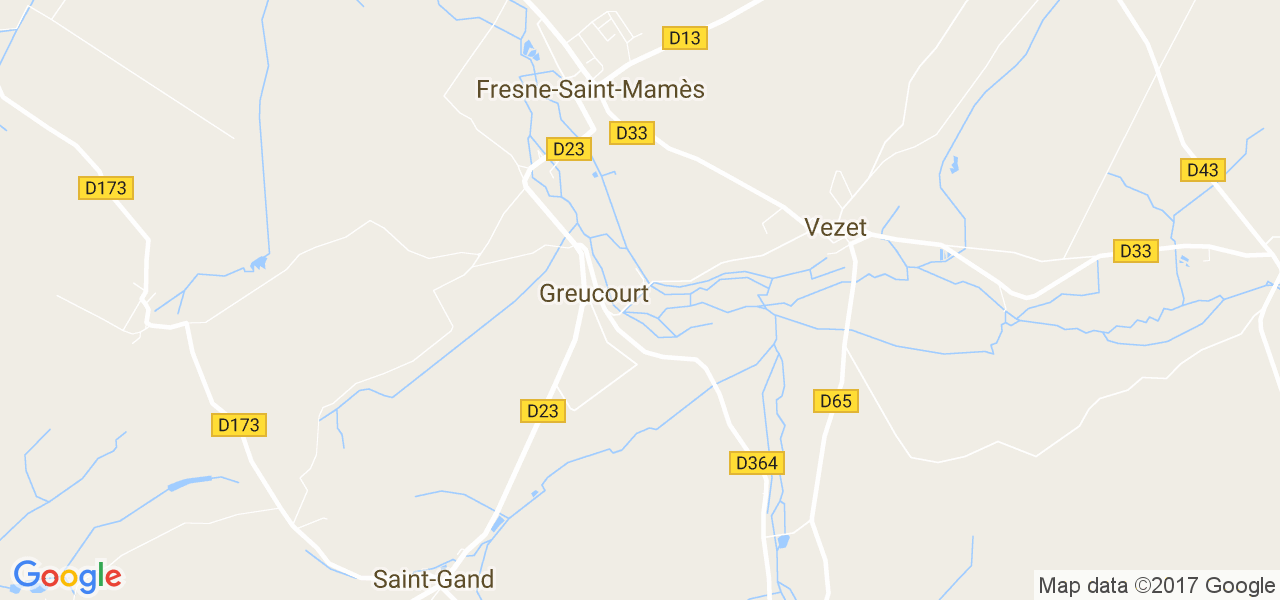 map de la ville de Greucourt