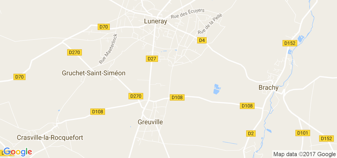 map de la ville de Greuville