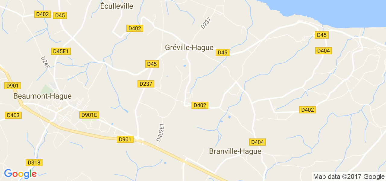 map de la ville de Gréville-Hague