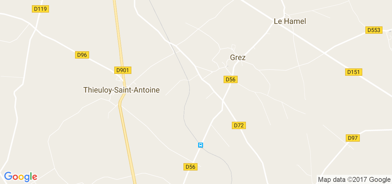 map de la ville de Grez