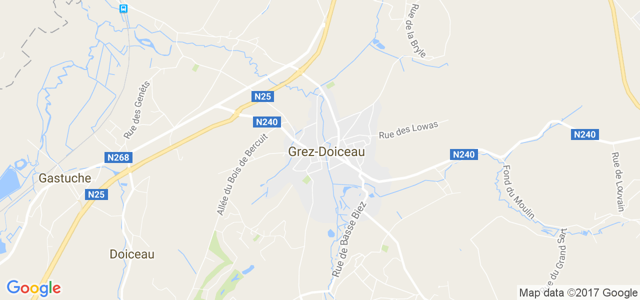 map de la ville de Grez-Doiceau
