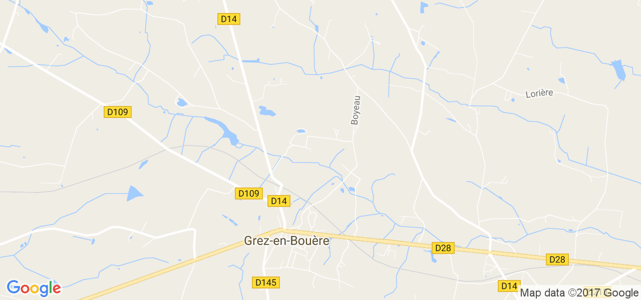 map de la ville de Grez-en-Bouère