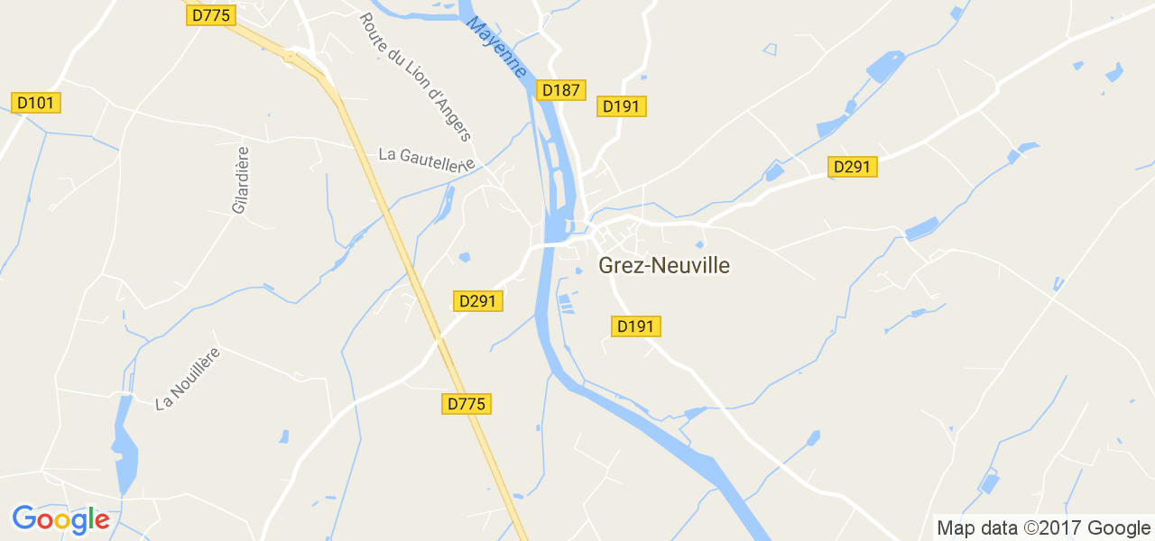 map de la ville de Grez-Neuville