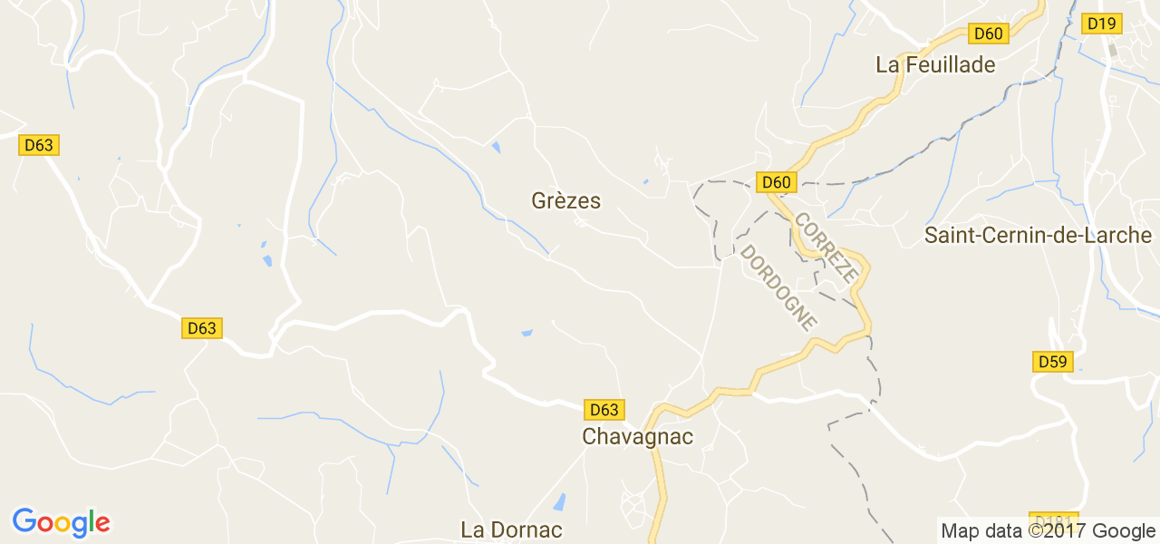 map de la ville de Grèzes