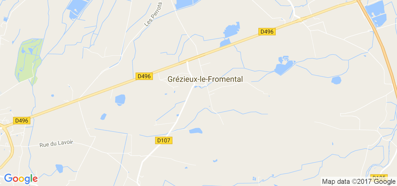 map de la ville de Grézieux-le-Fromental