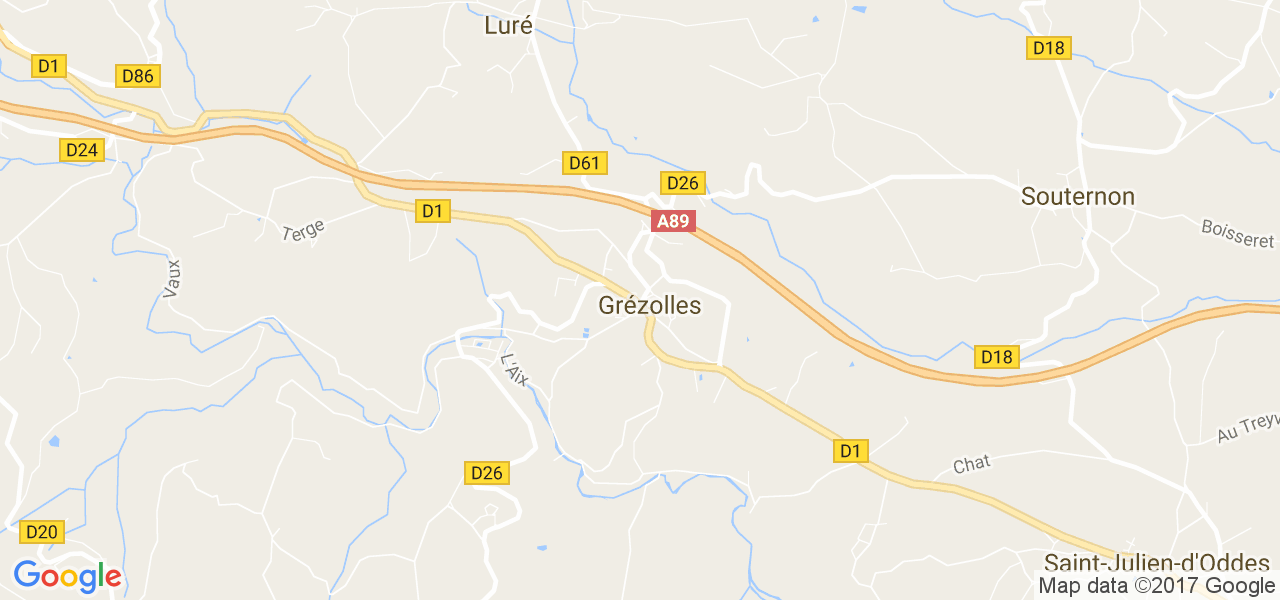 map de la ville de Grézolles