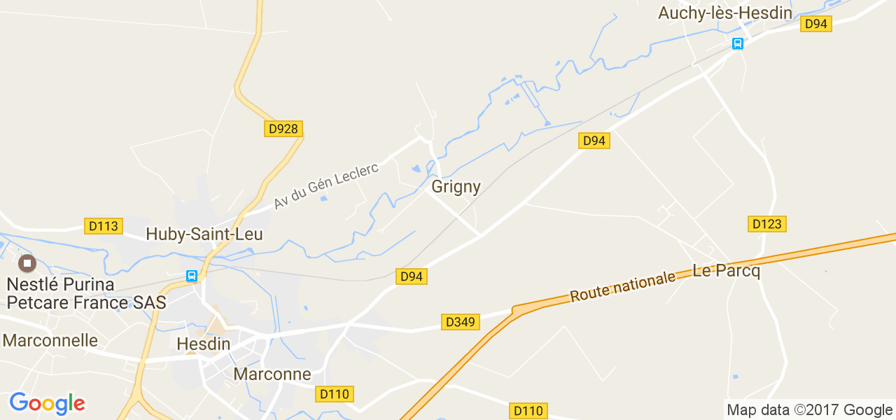 map de la ville de Grigny