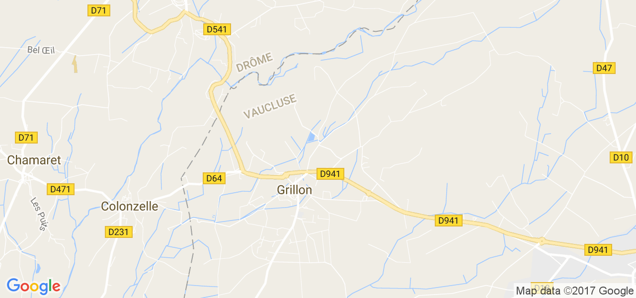 map de la ville de Grillon